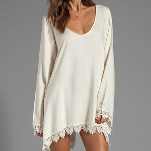 For Love and Lemons Angelic Long Sleeve Mini Dress